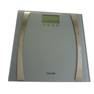 Taylor Body Fat Scale Model 5795F Digital Glass and Metal Bathroom Scale